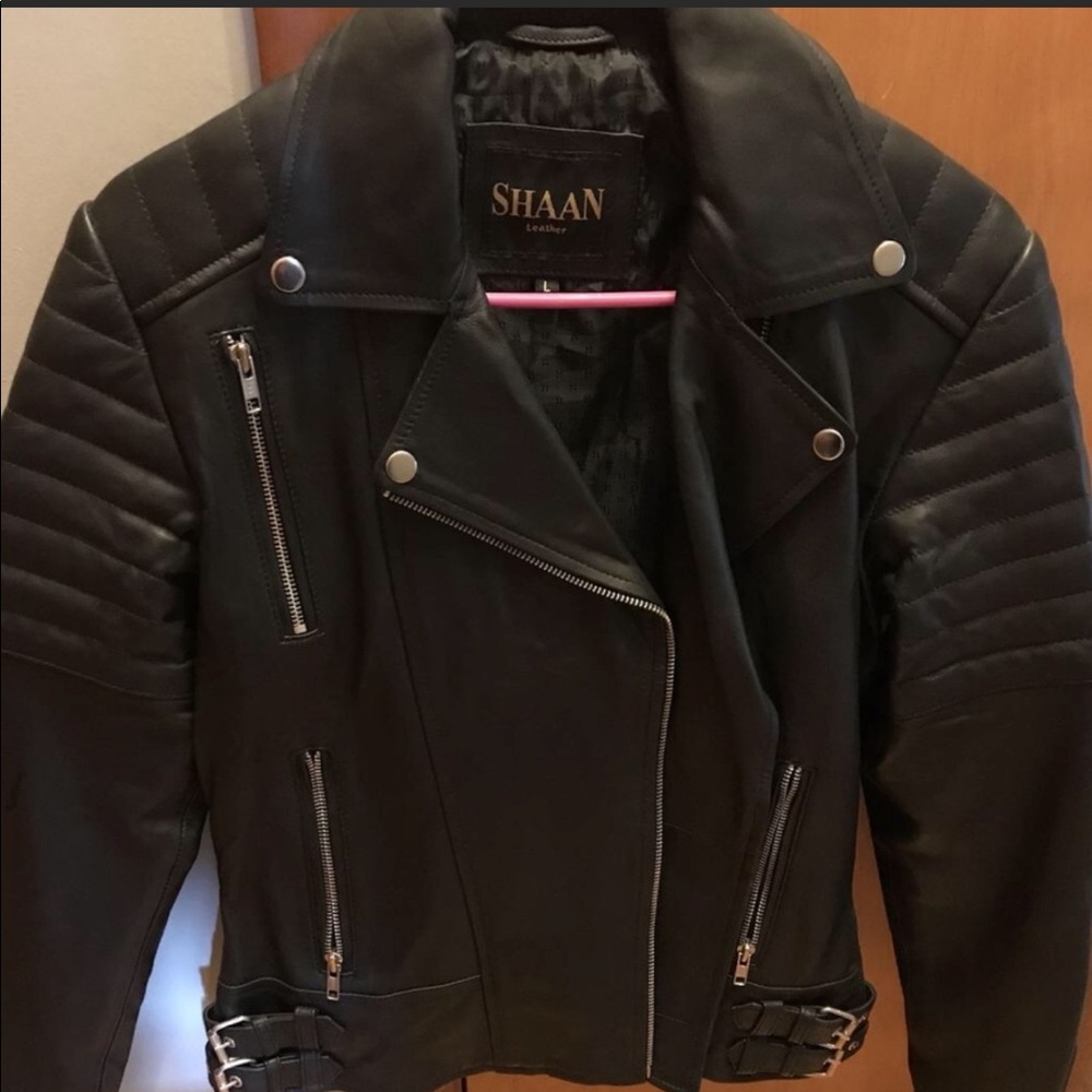 SHAAN LEATHER MOTORCYCLE JACKET